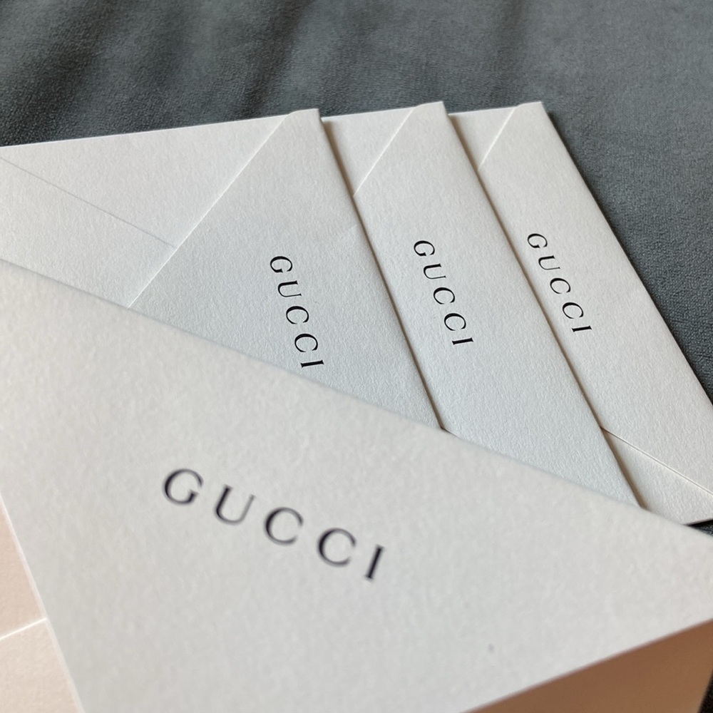 SET OF 4 GUCCİ AUTHENTIC BLANK MINI ENVELOPES (MORE QUANTITIES)